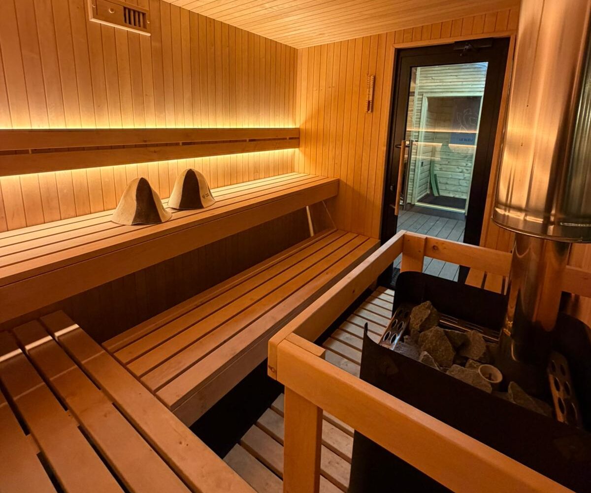 Wood-fired sauna at Orchard Sauna