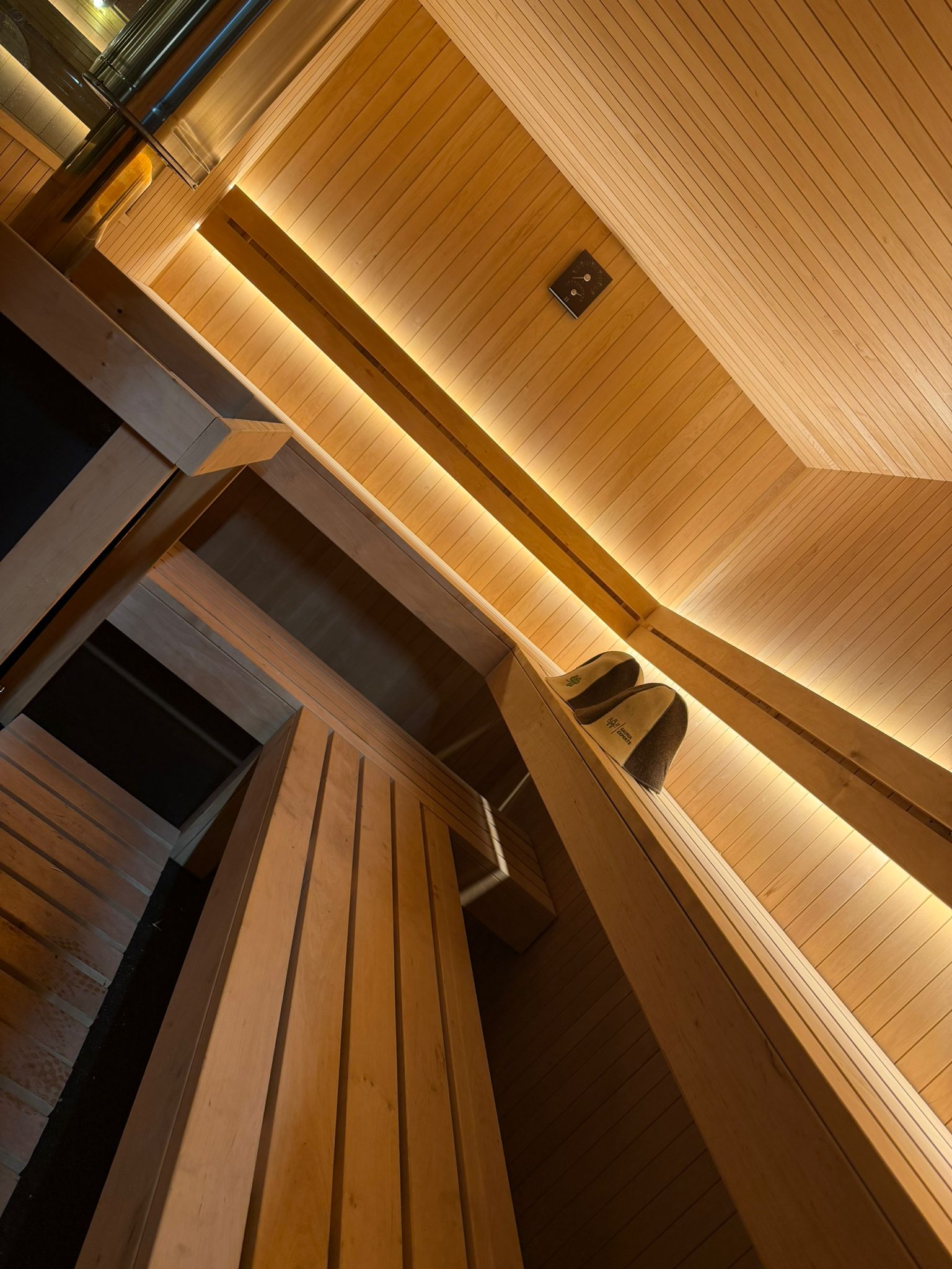 Cold plunge area at Orchard Sauna